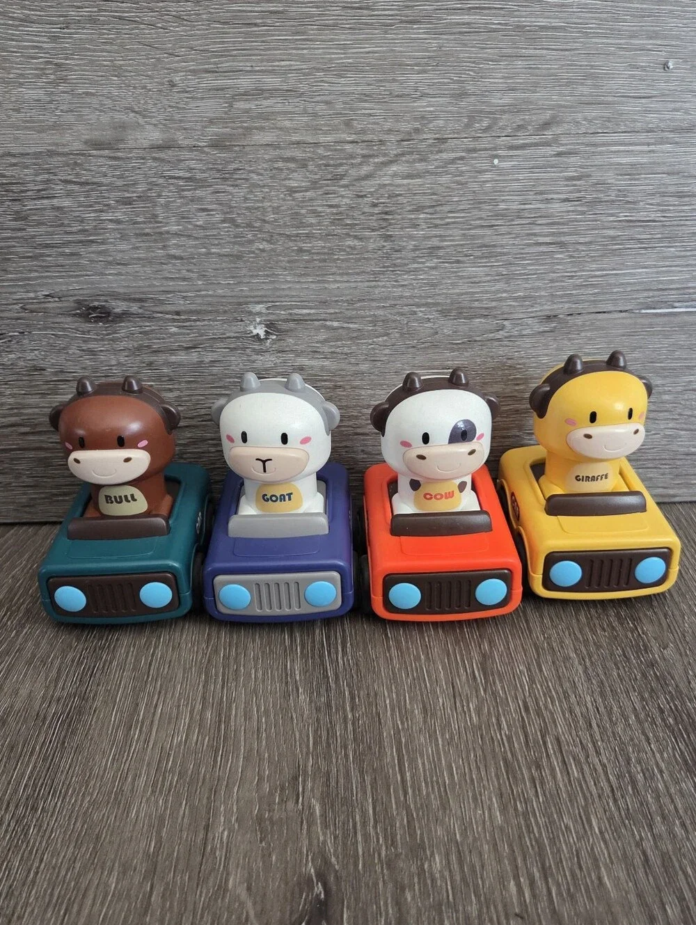 iPlay, iLearn Press & Go Animal Toy Cars (Set of 4) – Toddler Friction Vehicles